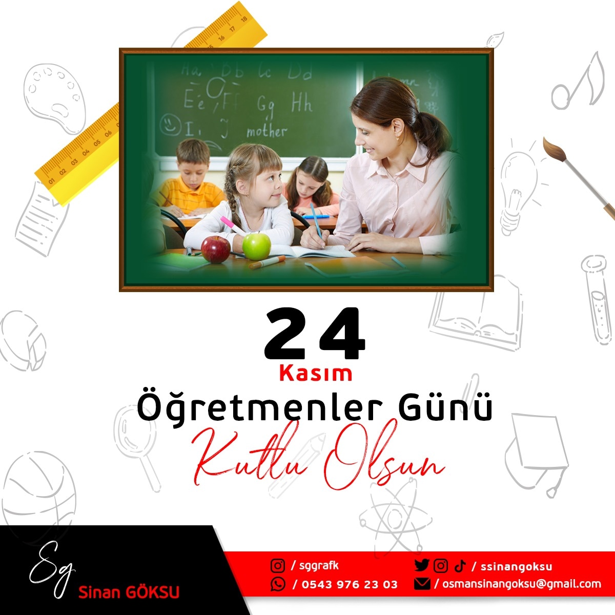 graphic__sg's tweet photo. 24 Kasım Öğretmenler Günü Kutlu Olsun...
#öğretmenlergünü #kutluolsun #kasım #24kasım #sggrafk #sinangöksu #post #ssinan #sgtwitter #ssinangoksu https://t.co/yncblaIXfx
