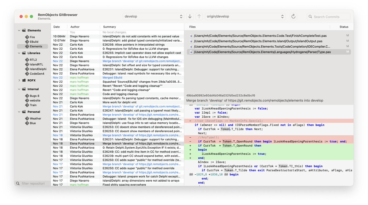 dwarfland's tweet image. Two weeks ago I started writing a Git client. As of this week, I'm using it full-time.
Goodbye @gitboxapp, and thanks for lasting ten years past your expiration date.