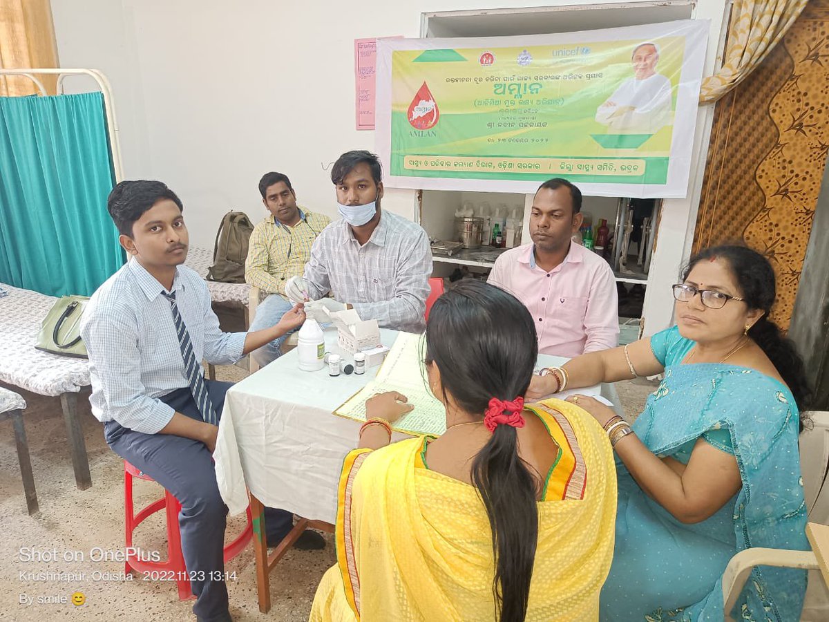 NHMBhadrak's tweet photo. On the eve of launching of *AMLAN* Anaemia screening has been carried out among the students of residential school through MHT,RBSK in Bhadrak district.
On the inauguralday 819 students are being screened 69 of them are found having mild Anaemia and 28 are with moderate anaemia. https://t.co/mSS2tkgRZt