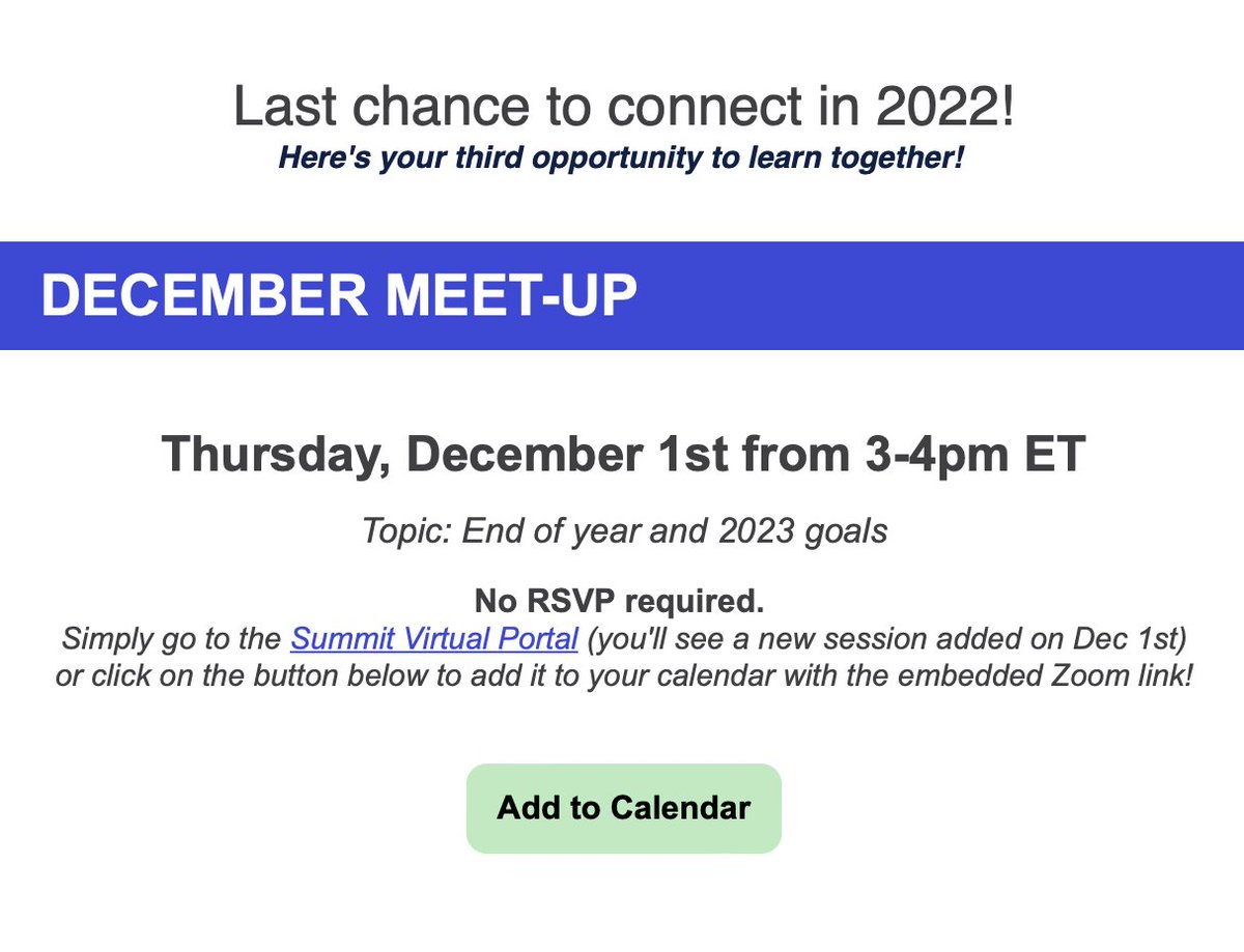 Our December meet-up is next week!!  It's a great chance to meet other like-minded individuals passionate about the arts and helping our communities thrive ❤️😌

To sign up go to: artiststhrive.org/summit

#supportyourlocalartists #artsadvocacy #artspolicy #supportthearts