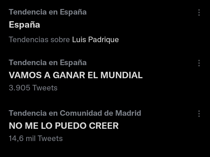 "no nos vamos a ilusionar tan rapido" 
españa: