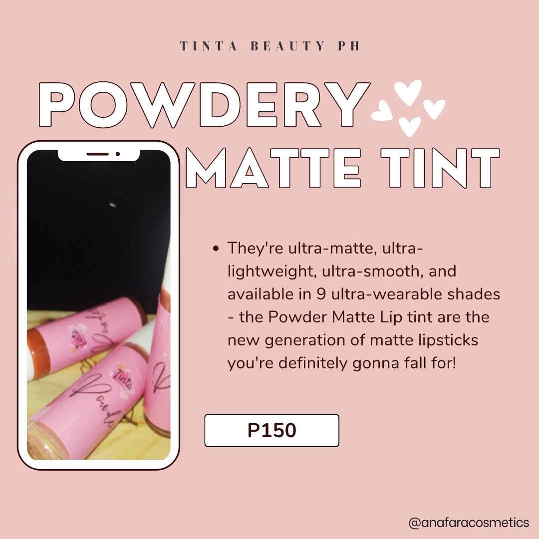 TintaBeautyPH's tweet photo. 🛒 Powdery Matte Tint

Want to have plump lips?

Then here is the Tinta-dorable Powder Matte Tint. It is enriched with Vitamin E, ultra-MATTE, ultra-LIGHTWEIGHT, and ultra-SMOOTH tint.

Grab Yours Now!

#TintaBeautyPH
#TintaBeautyCares
#BuyTintaBeautyProducts https://t.co/FM4yBQI5gG