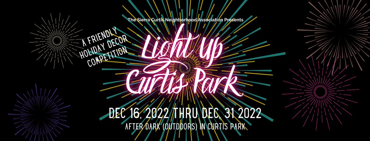 Light Up Curtis Park is back for our 3rd year!
Get on the map at buff.ly/3V098VC