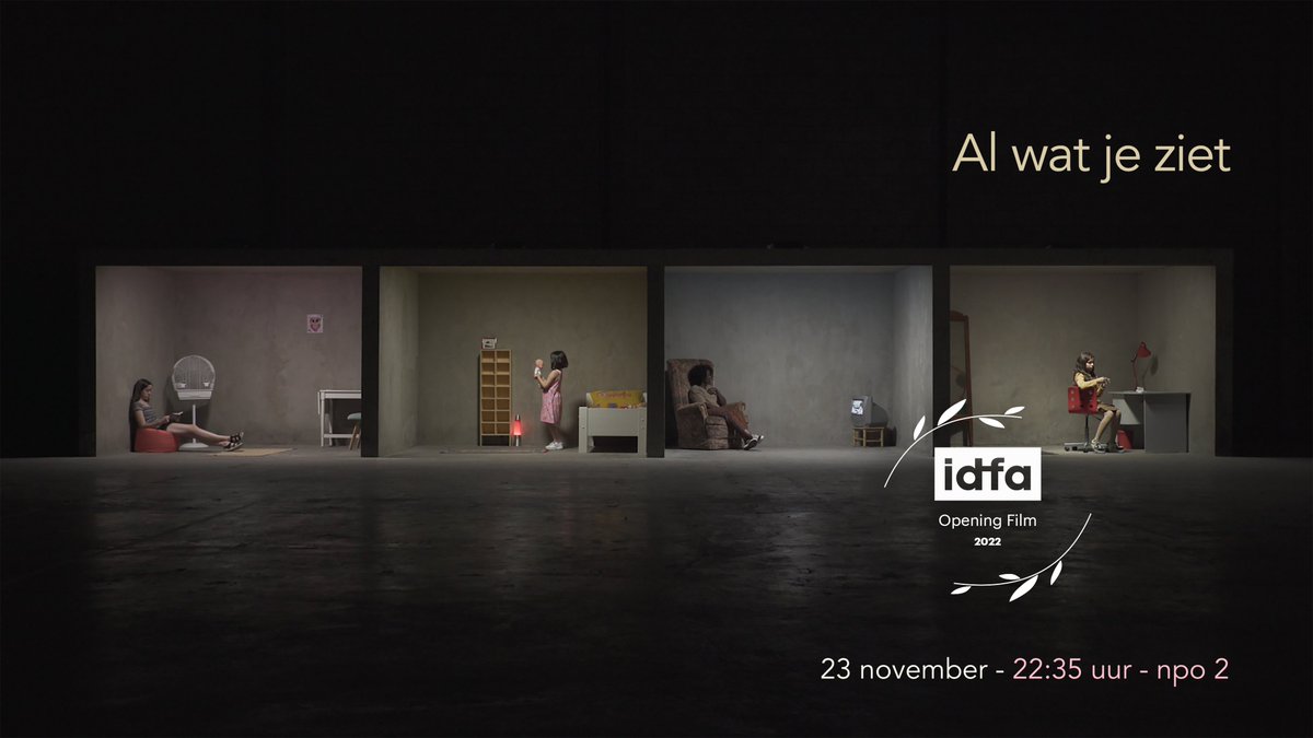 Vanavond @idfa openingsfilm 'Al wat je ziet' op tv! Om 22.35 uur <a href="/NPO2/">NPO 2</a>.