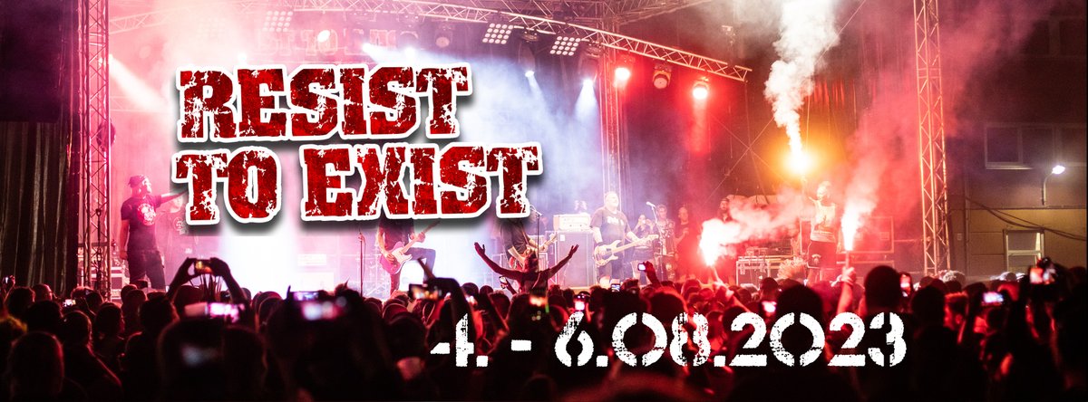 resisttoexist's tweet photo. Resist to Exist 2023! 
Wir wissen mal wieder noch nicht genau wo, aber wir wissen natürlich wann! Tragt euch schonmal das erste August Wochenende (4.-6. August) dick in den Kalender ein. Wir sind motiviert und fest entschlossen, dass es großartig wird! https://t.co/uawMRyG4OF