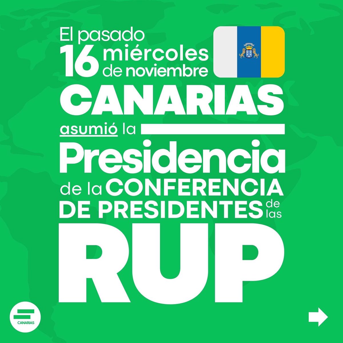 jef_canarias's tweet photo. Hace 1 semana, #Canarias🇮🇨 asumía la Presidencia de la Conferencia de Presidentes de las #RUP🇪🇺

¿Cuánto sabes de las RUP? ¡Demuestra lo que sabes este viernes, respondiendo al quiz de nuestra historia de #Instagram! https://t.co/KkjsWBlSQH