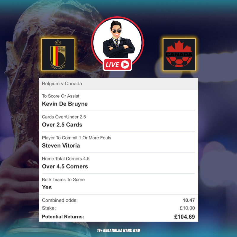 BennyBoyTips's tweet image. 🚨BET BUILDER IS LIVE!

𝗕𝗘𝗧 𝗟𝗜𝗡𝗞: bit.ly/BELvCAN

⏰KICK OFF = 7:00PM (GMT)

Fancy £50 worth of FREE BETS?💰
Claim it here👉 bit.ly/Benny-B10G50

18+ BeGambleAware
T&amp;amp;C’s Apply Ad