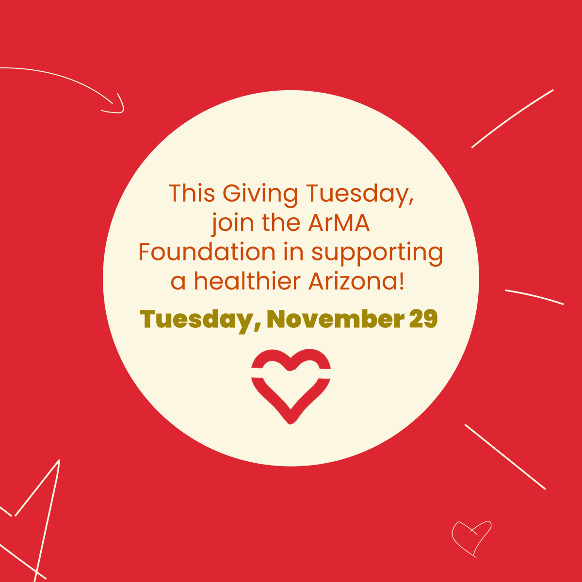 ArizonaMedicine's tweet photo. This #GivingTuesday, we're #GivingHealth, #GivingCare, and #GivingCompassion.
How? Through the ArMA Foundation, a 501(c)(3) that supports health care in our state. We invite you to join us by spreading the word or making a charitable donation today: https://t.co/lBvL9sgWpA https://t.co/loz37ZjNQr