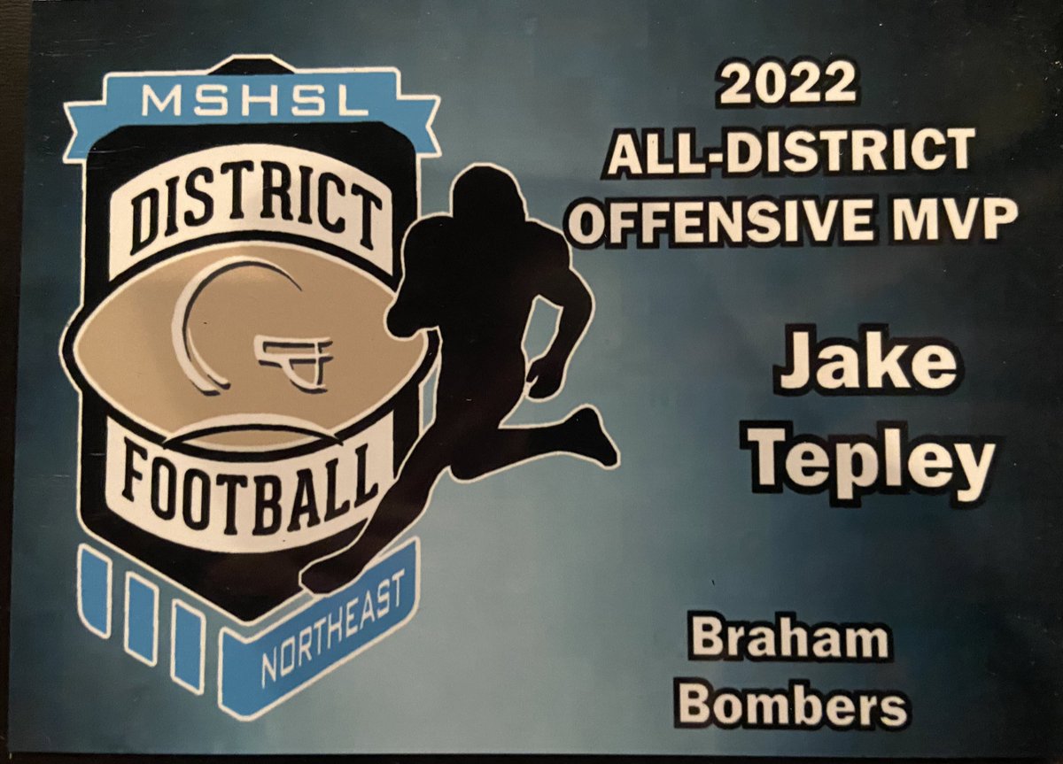 Super grateful for the honor of receiving the ‘22 All district MVP award. I am humbled by the recognition and thankful for my teammates, coaching staff and parents!