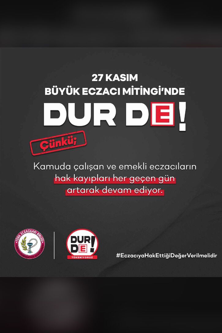 eczysn's tweet photo. 27Kasım BüyükEczacıMitingi https://t.co/w0pZgFw9ab