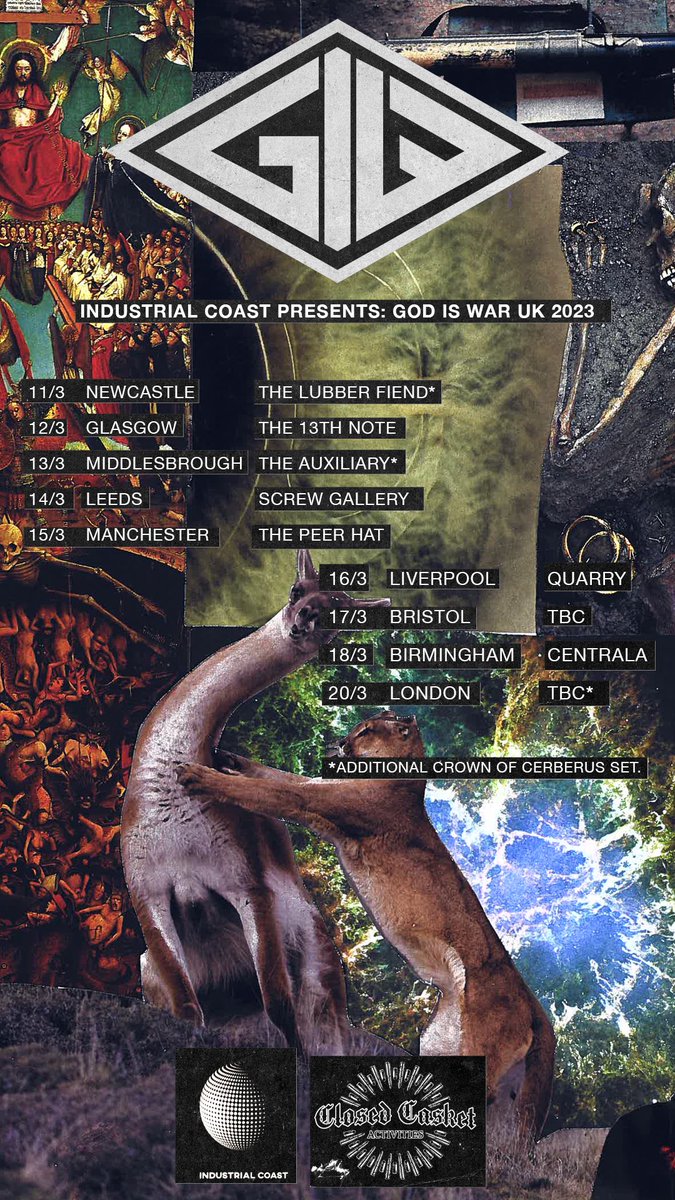 Godiswar777's tweet photo. God is War is going on tour in the UK next year! It’s gonna be so sick! #godiswar #england #2023 https://t.co/fum8ZHBZJY