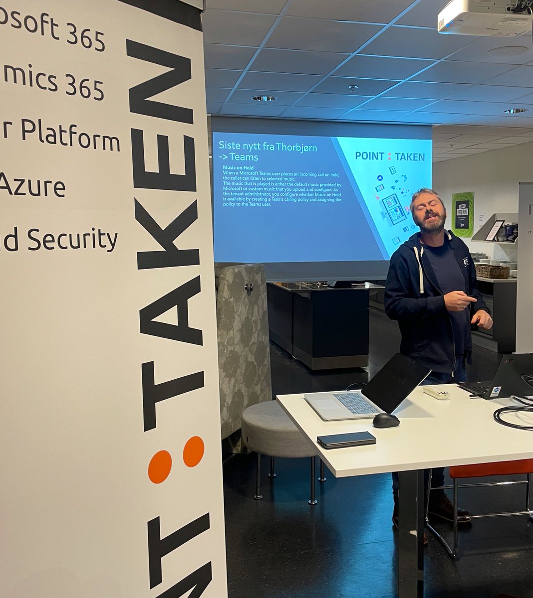 <a href="/vaerpn/">Thorbjørn Værp [MVP]</a> is live on stage in Kristiansand! #o365uga at full speed!