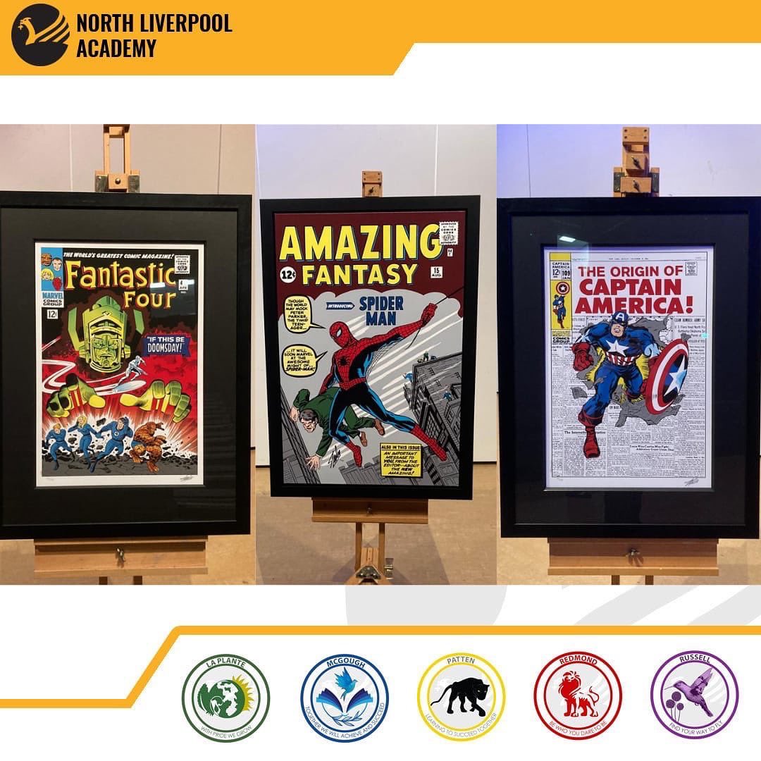 Emma Brown from Castle Galleries visited us today to talk to Year 9-12 students about her career in art and the work of Stan Lee. Emma also took time with our Sixth Form Art students to discuss career pathways.