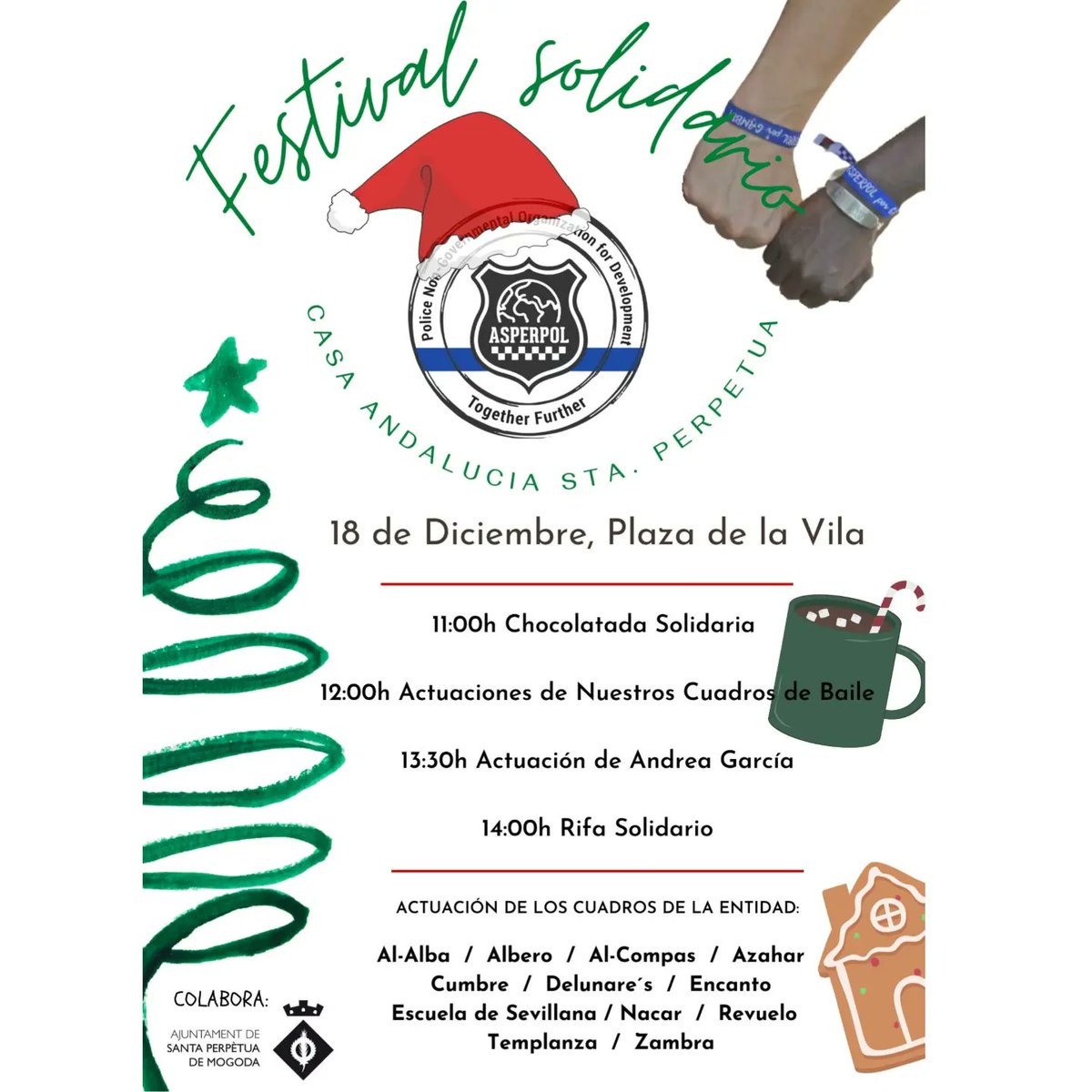 El 18 de diciembre tenemos una cita con @asperpol 

#entidadsolidaria #festivalsolidario #entidadmunicipal #entidadcultural #entidadcomprometida #spmcultura #porlosderechoshumanos #gambia #asperpol #asperpolpergambia #policía #policialocal #culture #human

<a href="/avuiaSPM/">Avui a SPM</a>