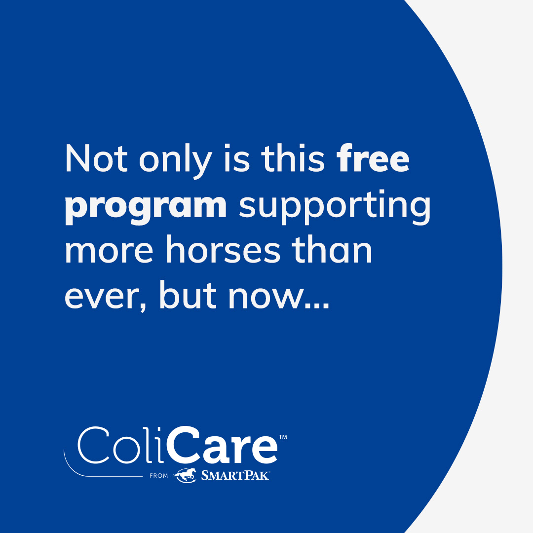 rideihsa's tweet photo. Colic can happen anytime, so give yourself peace of mind with ColiCare by @SmartPak-FREE program pairs our best digestive support with regular vet care for up to $15,000 of colic surgery reimbursement. https://t.co/jrWasQxaRX #ColiCare #ColiCareBySmartPak #SmartPak #IHSASponsor https://t.co/8NoXIv62NR