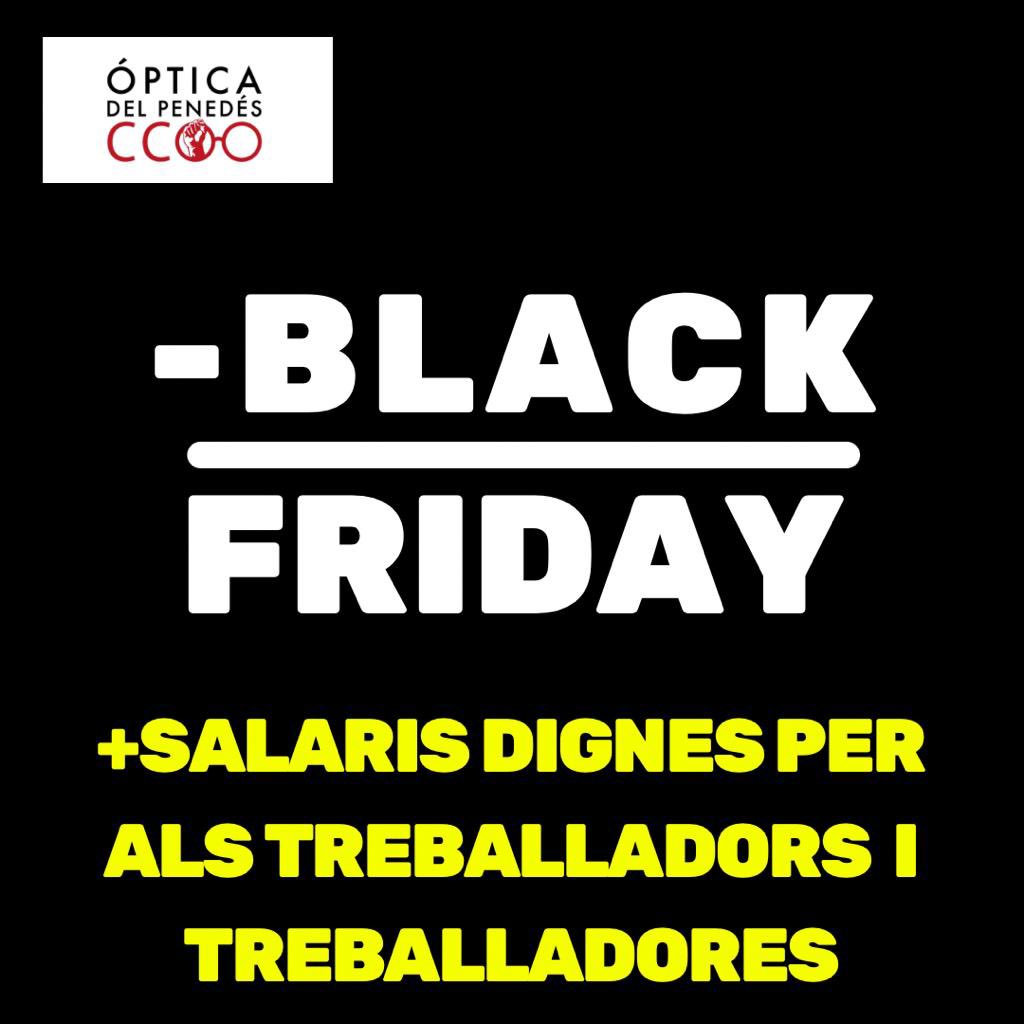 CCOO Óptica Universitaria (@opticauniccoo) on Twitter photo 😬➖#BlackFriday i ➕salaris dignes per als treballadors i treballadores‼️
🗣Estem preparats per la #VagaOptiquesBcn del 25 i 26
📣La lluita continua✊💪
#SalariOConflicte #Fielmann #Optics
<a href="/FICCOOCat/">CCOO Indústria Catalunya</a> <a href="/FICCOOBCNES/">CCOO INDUSTRIA DEL BARCELONES</a> <a href="/ccoocatalunya/">CCOO de Catalunya</a> <a href="/Industria_CCOO/">CCOO de Industria #PactoIndustriaYA</a> 😬➖#BlackFriday i ➕salaris dignes per als treballadors i treballadores‼️
🗣Estem preparats per la #VagaOptiquesBcn del 25 i 26
📣La lluita continua✊💪
#SalariOConflicte #Fielmann #Optics
<a href="/FICCOOCat/">CCOO Indústria Catalunya</a> <a href="/FICCOOBCNES/">CCOO INDUSTRIA DEL BARCELONES</a> <a href="/ccoocatalunya/">CCOO de Catalunya</a> <a href="/Industria_CCOO/">CCOO de Industria #PactoIndustriaYA</a>