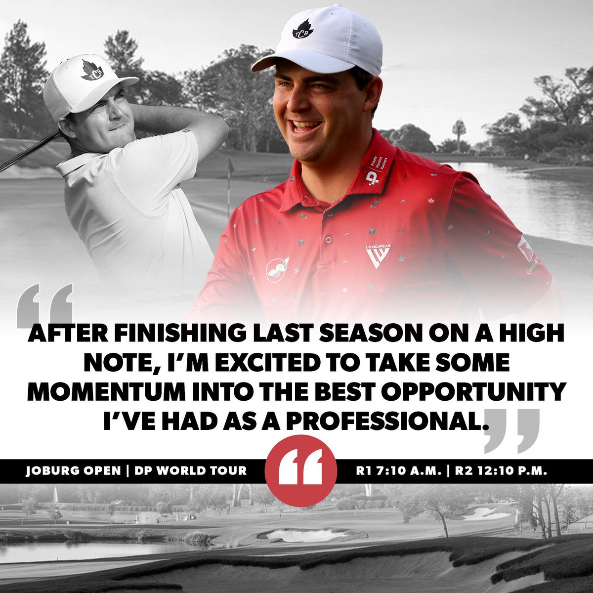 Jeff Dykeman (@jeffdykeman) on Twitter photo Our guy <a href="/A_Cockerill/">Aaron Cockerill</a> is less than 24 hours away from kicking off the 2023 <a href="/DPWorldTour/">DP World Tour</a> season in South Africa tomorrow morning.
He’s earned this big opportunity, has a fantastic group of partners supporting him and is the only Canadian playing full time on the European Tour. Our guy <a href="/A_Cockerill/">Aaron Cockerill</a> is less than 24 hours away from kicking off the 2023 <a href="/DPWorldTour/">DP World Tour</a> season in South Africa tomorrow morning.
He’s earned this big opportunity, has a fantastic group of partners supporting him and is the only Canadian playing full time on the European Tour.