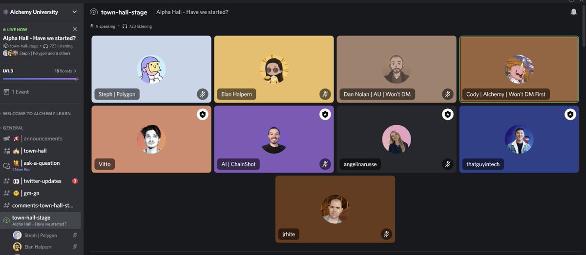 wibbleoth's tweet photo. #alchemylearn
launch townhall https://t.co/ze7OZ3Svtj