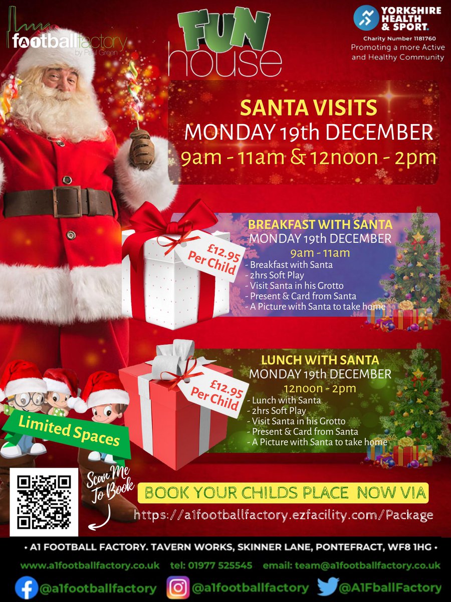 A1 Football Factory (@a1fballfactory) on Twitter photo Santa is coming to the Fun House Soft Play <a href="/A1FballFactory/">A1 Football Factory</a>
To book your child’s place, visit; a1footballfactory.ezfacility.com/Package Santa is coming to the Fun House Soft Play <a href="/A1FballFactory/">A1 Football Factory</a>
To book your child’s place, visit; a1footballfactory.ezfacility.com/Package