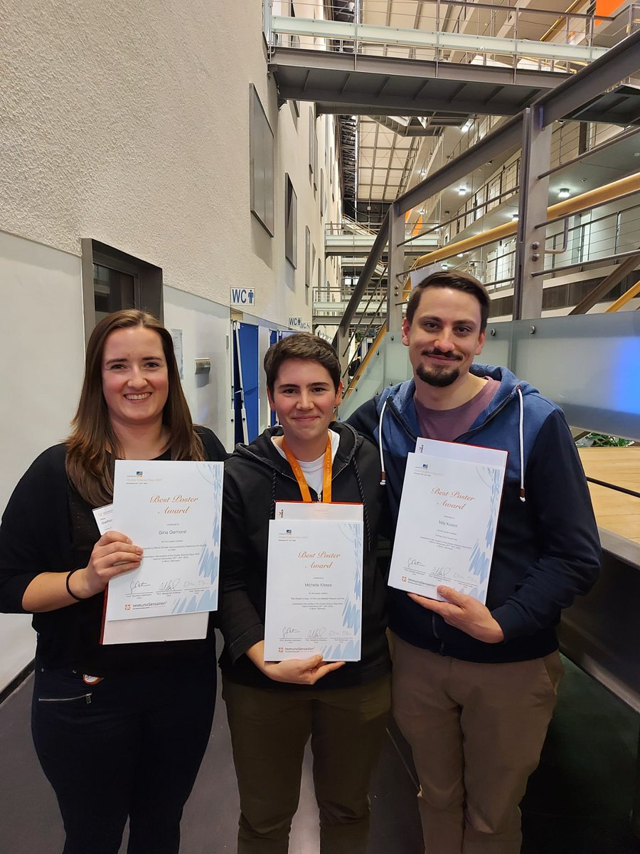 HeineLab (@heinelab) on Twitter photo Congrats to our 3 amazing PhD students Nils, Michelle and Gina on their poster awards @ this year's #ClusterScienceDays <a href="/ImmunoSens/">ImmunoSensation</a> <a href="/UniklinikBonn/">Uniklinik Bonn</a> Cudos to our fearless leader <a href="/AnnaHeine4/">Anna Heine</a> 👩🔬🫶🧪 Congrats to our 3 amazing PhD students Nils, Michelle and Gina on their poster awards @ this year's #ClusterScienceDays <a href="/ImmunoSens/">ImmunoSensation</a> <a href="/UniklinikBonn/">Uniklinik Bonn</a> Cudos to our fearless leader <a href="/AnnaHeine4/">Anna Heine</a> 👩🔬🫶🧪