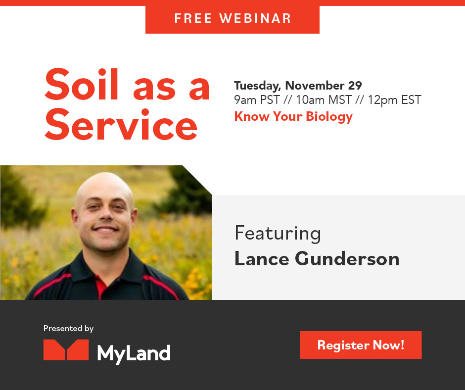 MyLand Agriculture, A Soil Health Company (@MyLandAg) on Twitter photo 2022-11-23 17:56:08 We are excited to welcome Lance Gunderson, founder of Regen Ag Lab, who will be joined by Drs. Liz and Rick Haney from Haney Testing and Soil Regen, and Dr. Kris Nichols, MyLand Principal S... myland.ag/webinars?utm_c… #soilasaservice #webinars #regenerativeagriculture #soilhealth We are excited to welcome Lance Gunderson, founder of Regen Ag Lab, who will be joined by Drs. Liz and Rick Haney from Haney Testing and Soil Regen, and Dr. Kris Nichols, MyLand Principal S... myland.ag/webinars?utm_c… #soilasaservice #webinars #regenerativeagriculture #soilhealth