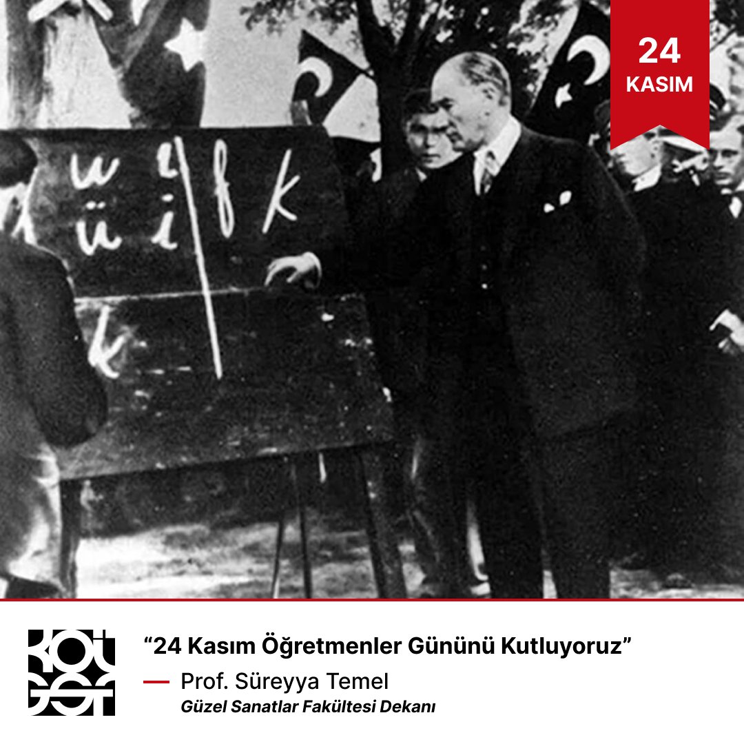 gsf_kou's tweet photo. Başta Başöğretmen Mustafa Kemal Atatürk olmak üzere, fakültemiz öğretim elemanlarının ve tüm öğretmenlerimizin Öğretmenler Gününü kutlarız. https://t.co/fvTP8XT91i
