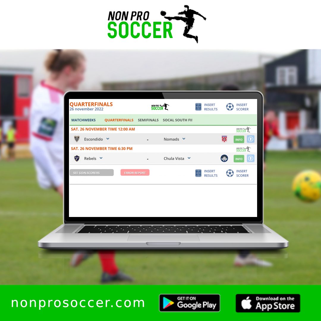 The <a href="/UPSLsoccer/">UPSL</a> Premier <a href="/UPSLSoCal/">UPSL So Cal</a> South playoffs is set on the NPS app! Follow along so you don’t miss any of the action! 
nonprosoccer.com/UnitedStates/U…
