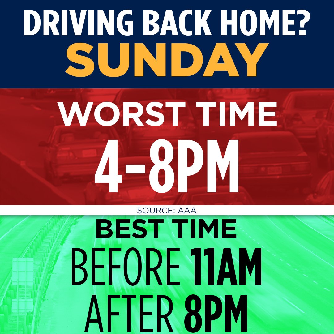 ABC7's tweet photo. Are you traveling this weekend for the holiday? Here's some Thanksgiving travel tips if you're heading out on the roads, according to AAA. 🚗💨 https://t.co/zLvA92u3nP https://t.co/RJp9eedlsi