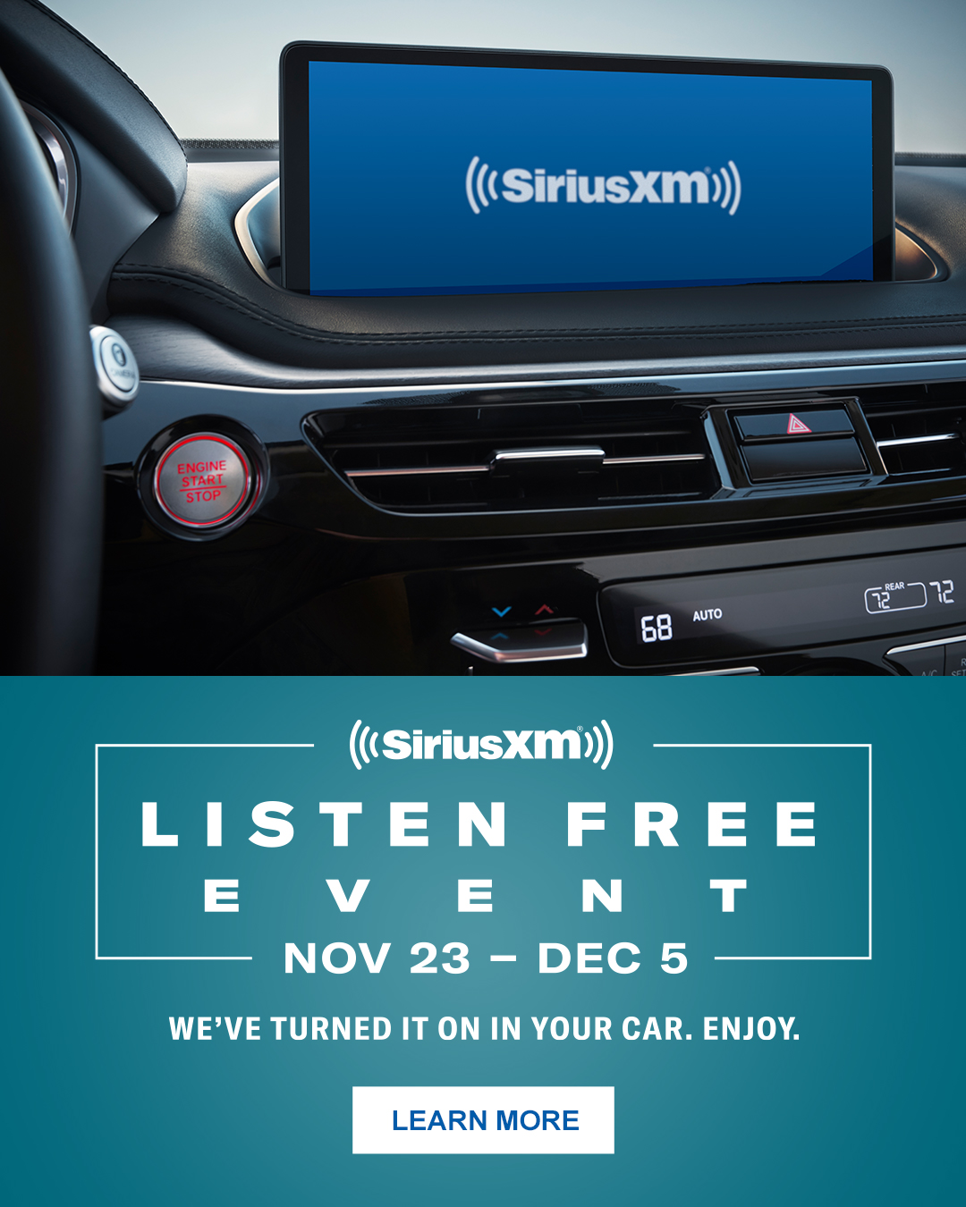Acura on Twitter "The SiriusXM Listen Free Event is on now. Start