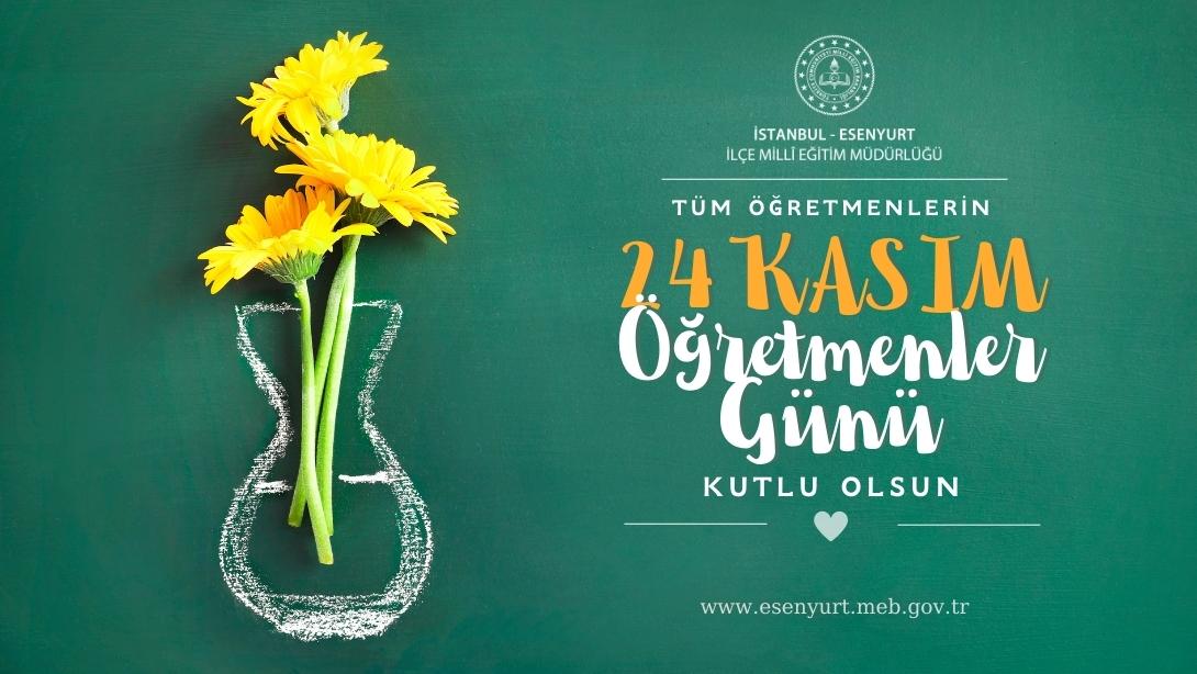 Geleceğe ilk adımı atan öğrencinin cesareti, yüzündeki tebessümü, gözlerindeki ışığı olan Değerli Öğretmenlerimiz, #bizbüyükbiraileyiz ve sizlerle daima daha güçlü olacağız.
24 Kasım Öğretmenler Gününüzü kutlarız.

#esenyurtöğretmeniylegüzel
#24kasımöğretmenlergünü