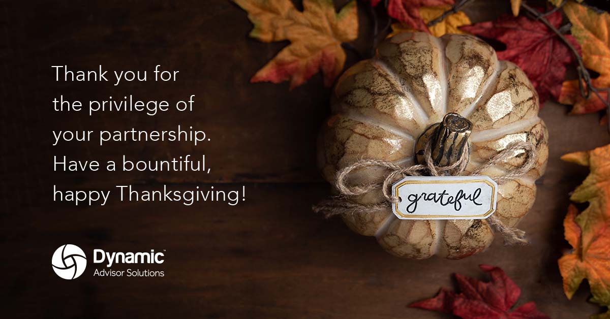 From all of us at Dynamic...