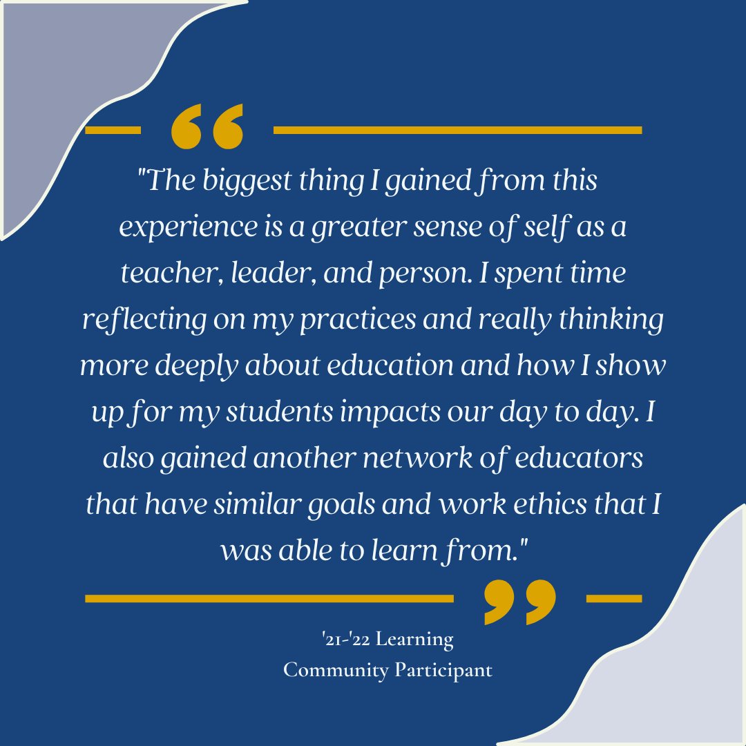 Do you know a teacher who could benefit from participating in a DLC Learning Community?  Click below to nominate them to receive a Scholarship to join one of our three teacher learning communities this January. 

forms.gle/U7m2GVQkvUaDjV…