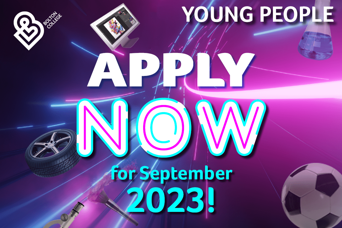 BoltonCollege's tweet photo. ๐๐๐๐๐ ๐๐๐ ๐๐จ๐ซ ๐๐๐ฉ๐ญ๐๐ฆ๐๐๐ซ ๐๐๐๐! If you're Year 11 and want to plan your future and realise your potential ๐ we have a range of #StudyProgrammes, #TLevels or #Apprenticeships to suit you. To find out more, visit https://t.co/RixCaEC2gh and apply! https://t.co/8jCi2yxuPg