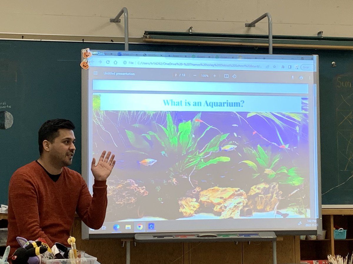 Thank you to our special guest, Milad, for teaching our DE students about aquariums &amp; answering their excellent questions.