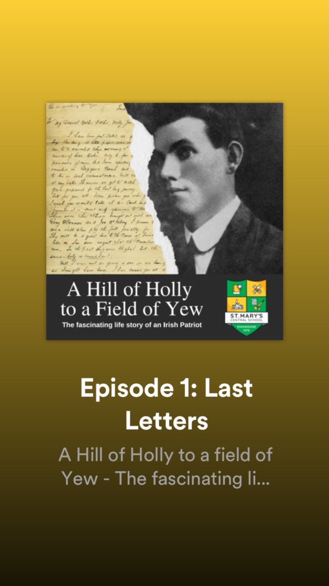 centenary2022's tweet photo. The first episode of  St. Mary's Central School podcast on @centenary2022 is LIVE! The episode explores his final letters Dick wrote as he awaited his execution. Give it a listen https://t.co/UwnV6WURjP https://t.co/PjwMz4SCcK