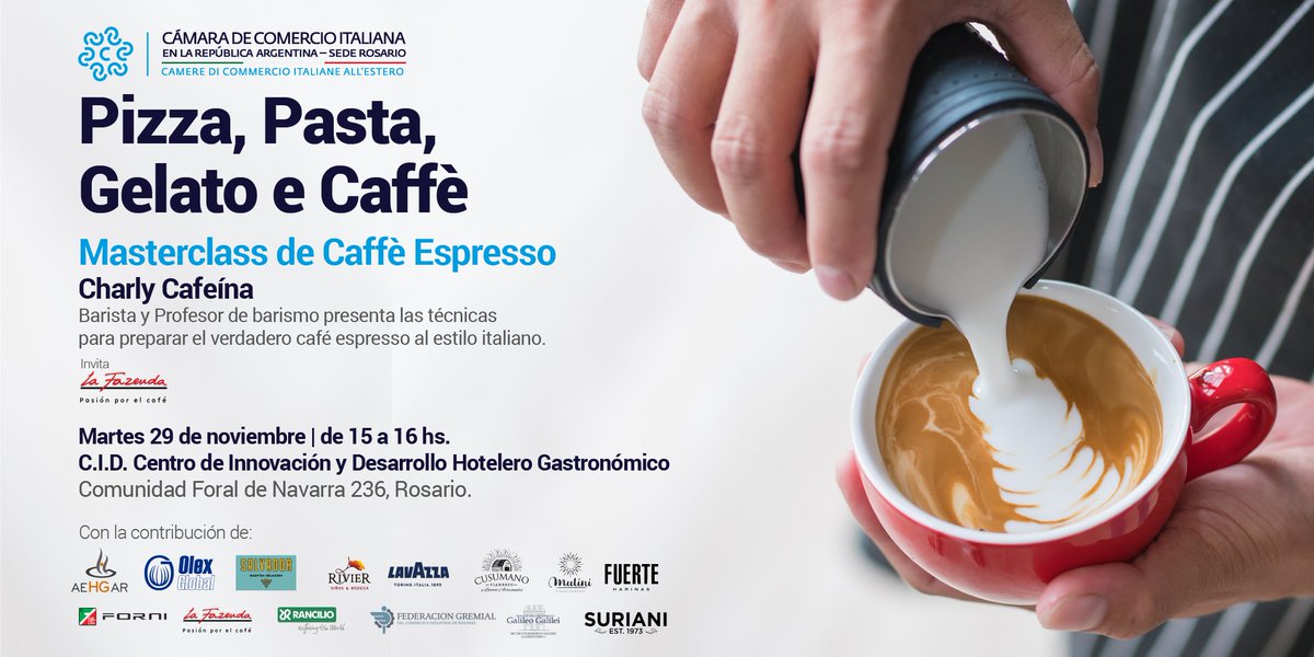 CCIERosario's tweet photo. Si te gusta el café, esta data es para vos ☕❤️
No te pierdas la Masterclass de Caffè Espreso del barista y profesor de barismo 👨‍🏫 @Charlycafeina

Vas a poder conocer las técnicas para preparar el verdadero café espresso al estilo italiano 🇮🇹

 ➡️ https://t.co/K0hDF20iHW https://t.co/FQakw9m0oM