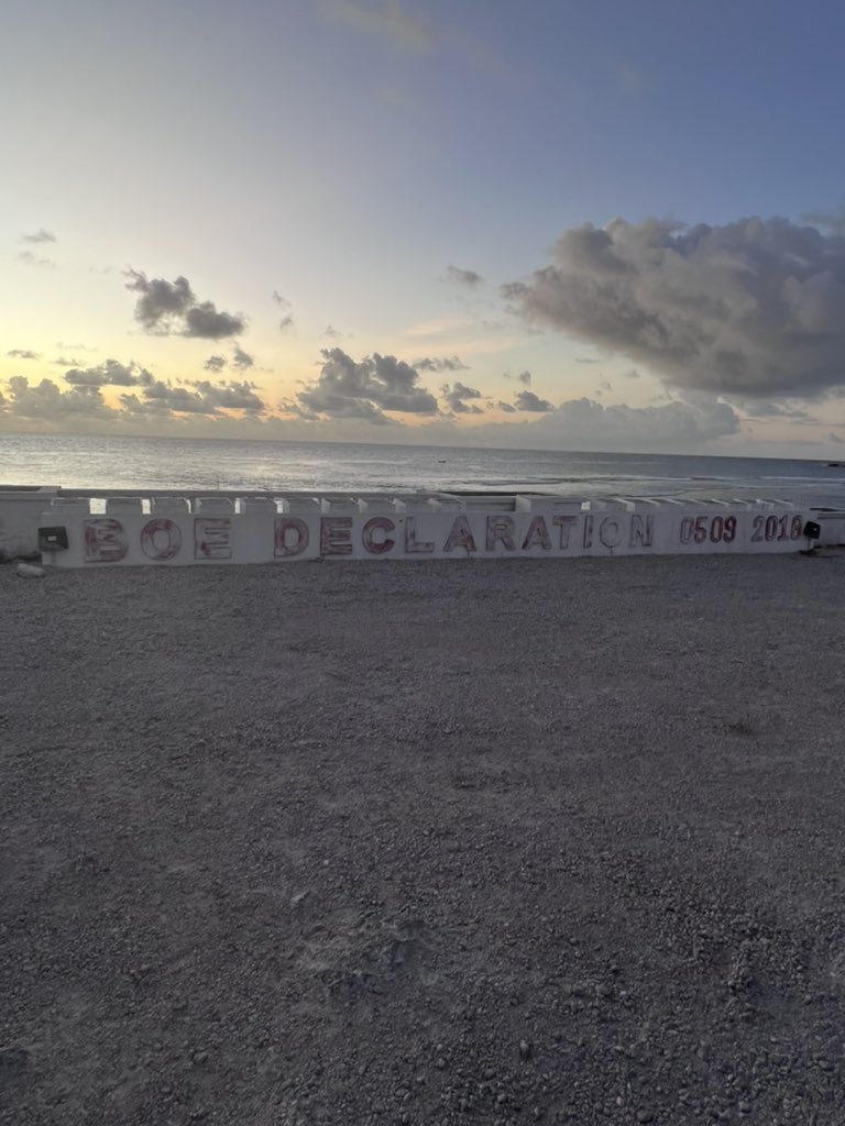 RevaiMakanje's tweet photo. That moment when you visit a place of historical importance. Privilege to be in Boe Nauru where Pacific Island Forum Leaders adopted the Boe Declaration on Regional Security- expanding concept of security to include environmental and climate security, a key issue for the Pacific https://t.co/6SHmwFMFEv