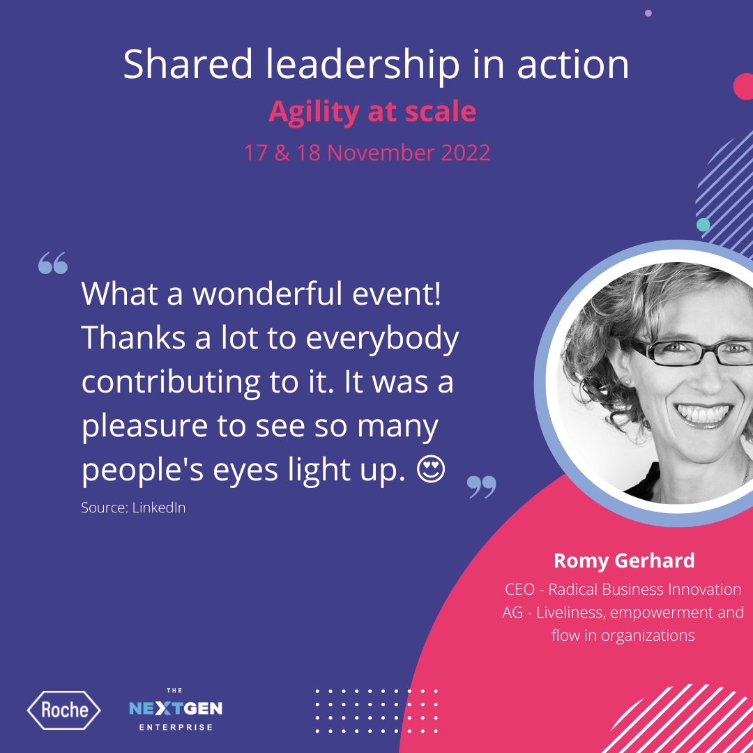 TheNextGenEnte2's tweet photo. [Shared Leadership in action] +220 participants, 50 international speakers and practitioners at the #SLIA22 at @roche_schweiz  Basel/Kaiseraugst and dozen of positive feedbacks on social media channels and direct messages😍 
#Thanks #SLIA #Leadership #Governance #Management https://t.co/Nn1IW4mI5J