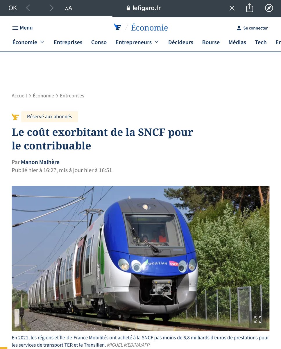 BB27000's tweet photo. Il est beau, il est tout chaud, l’article du @Le_Figaro sur la SNCF et le pognon que ça coûte!

Allez, on va parler de tout ça.

Thread ⤵️⤵️⤵️ https://t.co/PwII77n13h