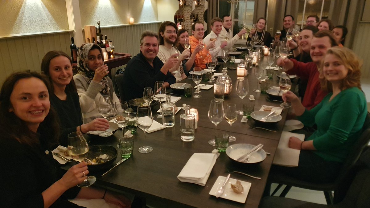Debriefing dinner <a href="/iGEM_Leiden/">iGEM_Leiden</a> celebrating and evaluating another great and successful <a href="/iGEM/">iGEM Headquarters</a> year <a href="/LeidenBiology/">LeidenBiology</a> great team, grand bunch - another high bar put up for next year ! Thanks <a href="/ClaessenLAB/">The Claessen Lab</a> and @davidfoschepoth for this joint journey