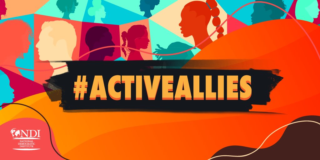 NDI's tweet photo. Today is the International Day for the Elimination of #ViolenceAgainstWomen, which marks the first day of #16DaysOfActivism to end violence against women and girls. Follow along @NDI/@NDIWomen as we share ways to be #ActiveAllies in the fight to #EndVAWP. #16Days https://t.co/8SBEolIhYM