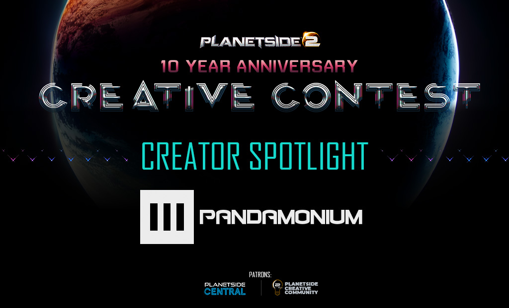 PS2Central's tweet photo. The second Creator Spotlight is here! Today we interview Pandamonium - one of the most prominent Planetside 2 video creators!
https://t.co/s8jx3Lm7lc

@planetside2 @WrelPlays @DBG_Bishop @ALapidis https://t.co/nWZpJVJFgh