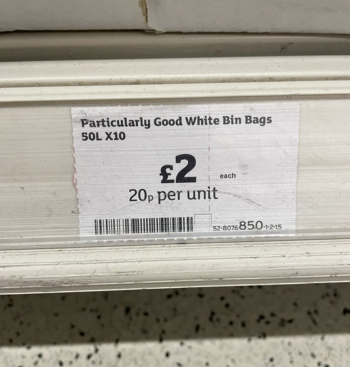 Like, as opposed to the ‘Distinctly Average White Bin Bags’? 🤔