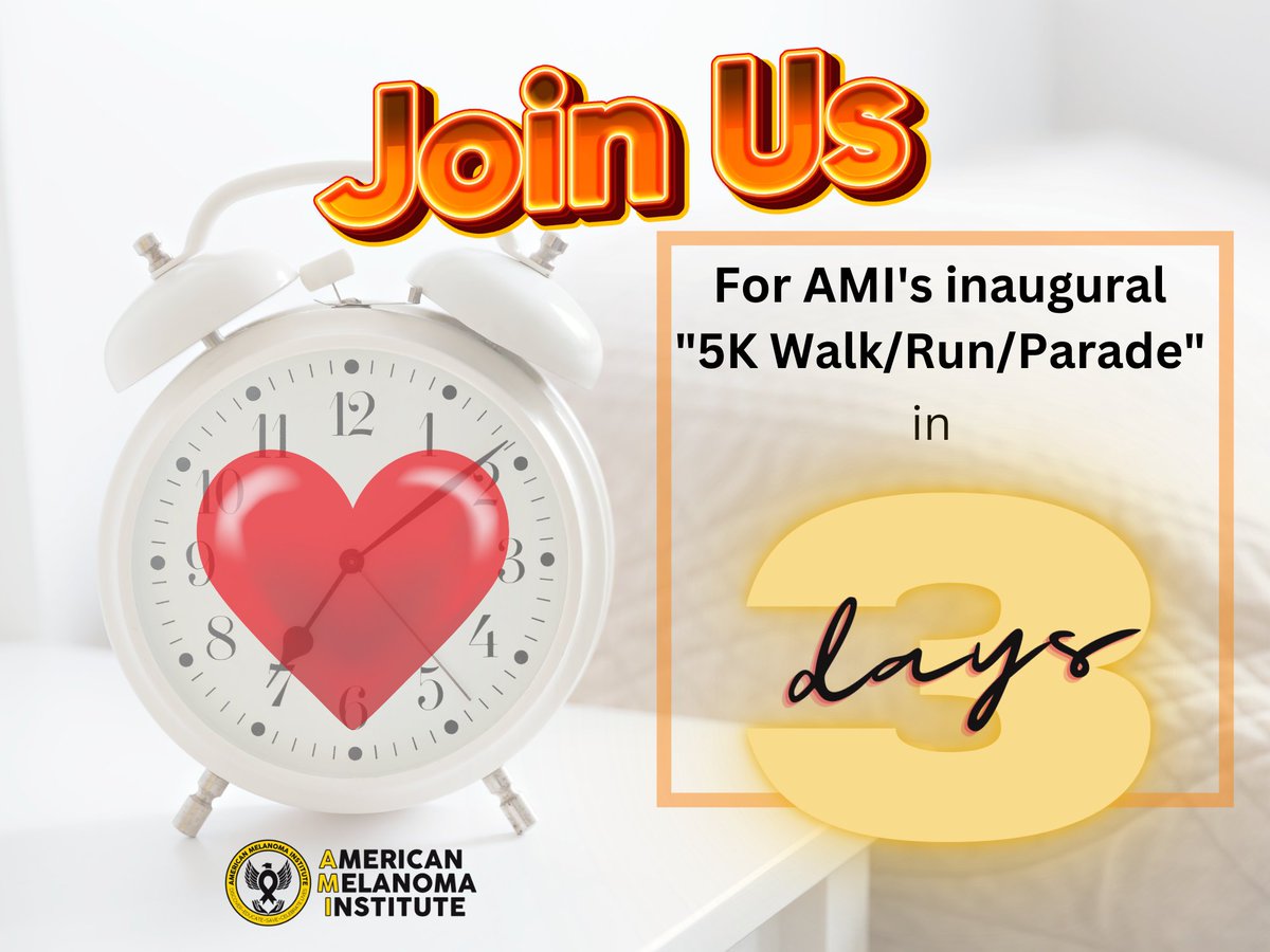 AMI's inaugural event is this Saturday, November 26th. Registration opens at 7:30am. For details, visit ow.ly/GQtc50LMl2T

#skincancer #melanoma #charity #inaugural #event #savelives #educate #research #awareness #medicalpersonnel  #parade #give #help #weneedyou #donate