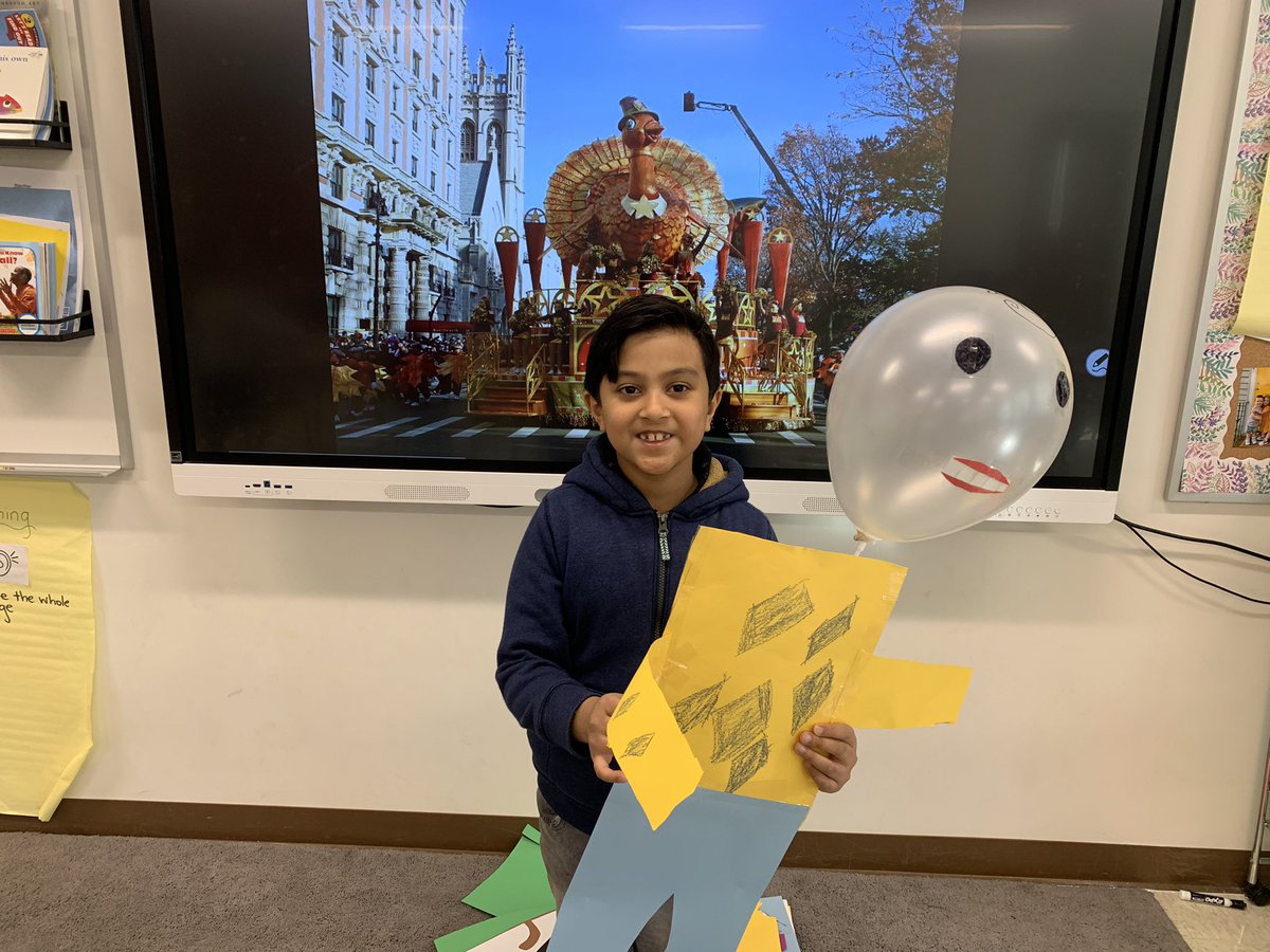 mrsdrouin4's tweet photo. 2D is ready for the Macy’s Thanksgiving Day Parade! Check out some of our designs inspired by the book, Balloons Over Broadway. @CPerrySTEM @MrsWyland_HHS https://t.co/Ckk75qsUjj