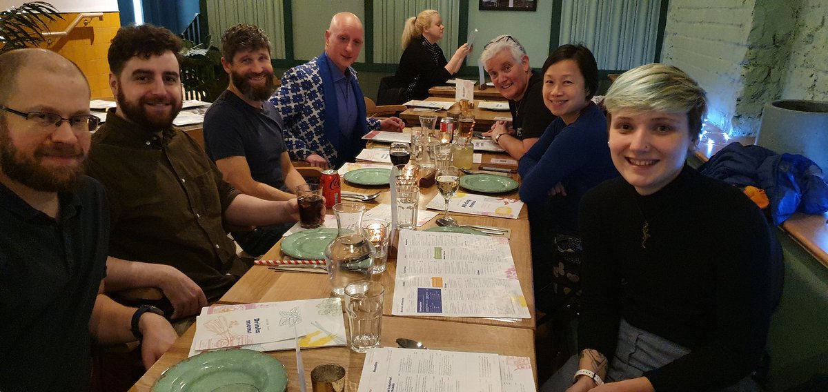 The team having dinner after a long day #YouthVoicedHAF+. Looking forward to tomorrow's main event <a href="/BenENightingale/">Ben Nightingale</a> <a href="/NorthumbriaUni/">Northumbria Uni</a> <a href="/JoyceYee_Design/">Joyce Yee</a> <a href="/drjulialawrence/">drjulialawrence</a> <a href="/drnick_design/">Nick Spencer</a> <a href="/StreetGames/">StreetGames</a> <a href="/mayorsfund/">The Mayor's Fund for London</a> @leadinglink <a href="/gateshead/">Gateshead Council</a>