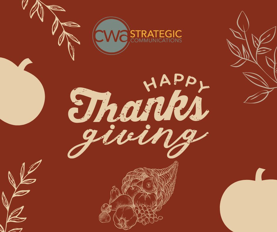 We hope you have a safe and happy Thanksgiving! Please note, our office will be closed on Nov. 24 and 25.