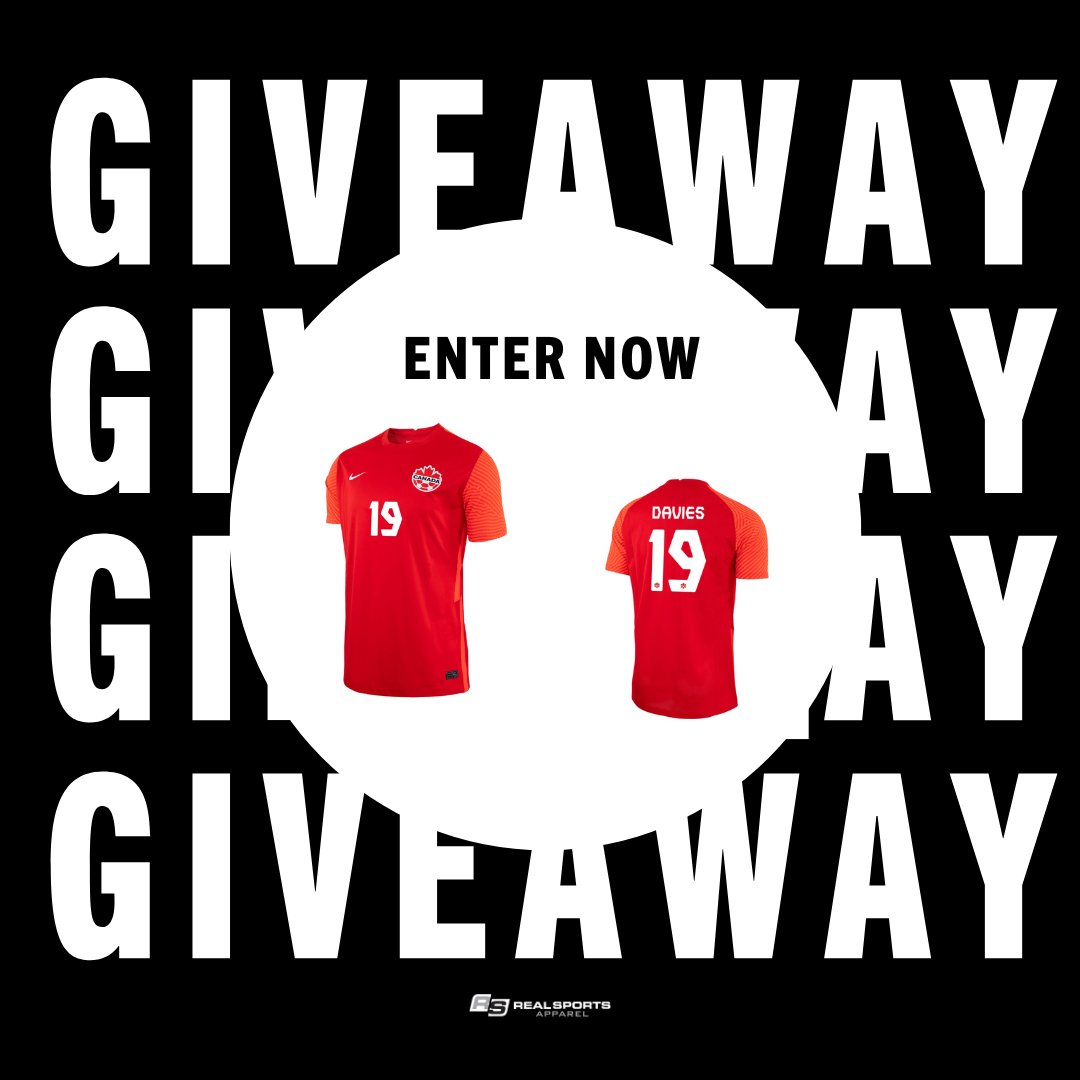 ShopRSApparel's tweet photo. A WEEK FULL OF EXCITING #GIVEAWAYS FOR OUR #RSAFAM, WE APPRECIATE YOU! ❤️🎁 

Enter for a chance to win a @AlphonsoDavies @CanadaSoccerEN jersey:

1️⃣. Follow our page!
2️⃣. Like &amp; RT!
3️⃣. Tag 2 friends + comment a 🇨🇦 below! ⬇️

Ends 11/28, 11:59 pm ET. Good luck! 😍 https://t.co/pQr32TC8Jn