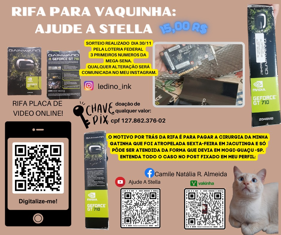 AjudeStella's tweet photo. #AjudeaStella #adoteumbigodinho
#vakinhaonline #ajude #gatos #animais #pet #veterinária #protecaoanimal https://t.co/lUvI3jk4sb