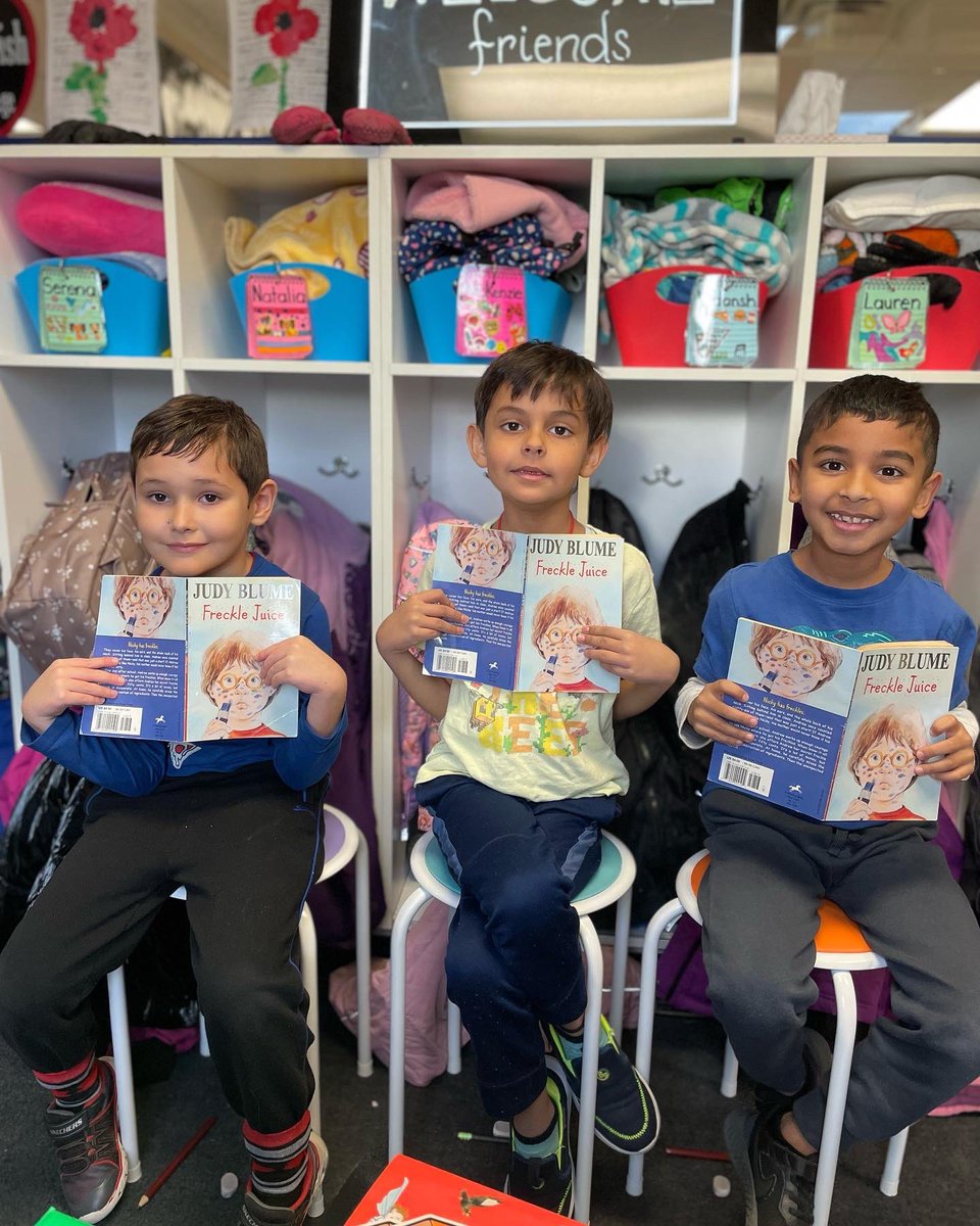 KinderKollegePS's tweet photo. A KKPS tradition: Novel Studies! Our Sr girls are reading #tuckeverlasting by Natalie Babbitt! Our Intermediates are reading #superfudge by @judyblume . Our Jr boys are reading #frecklejuice by @judyblume &amp; our Jr girls are reading #breadandjamforfrances by Russell Hoban! 📚📚 https://t.co/LO7hxNtpuF